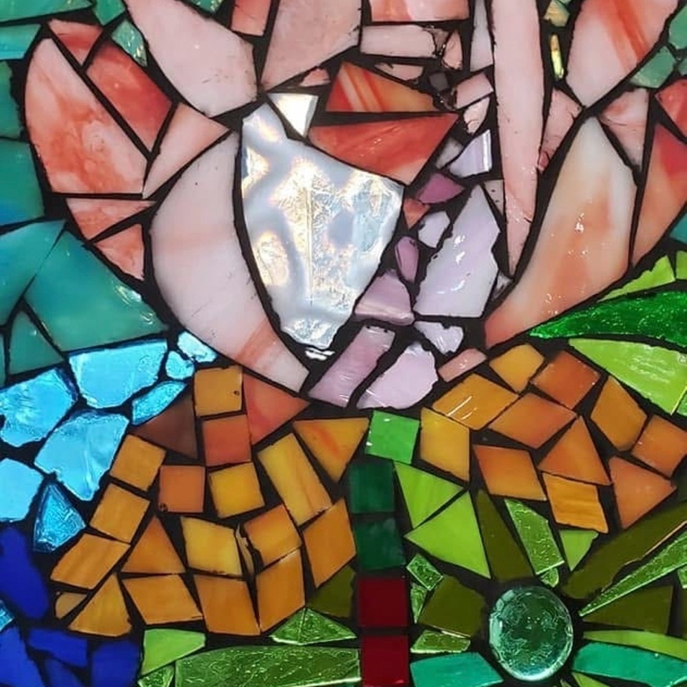 STAINED GLASS Mixed Mosaic Pieces 1lb Crafting, Art, Creative